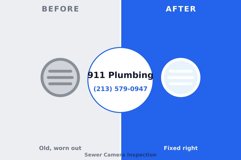 Before and after: plumbing repair Westport, WA